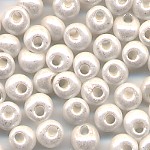 Drops weiß-silber metallic, Inhalt 30 Stück, Größe 4,8 x 5 mm, Tropfen