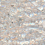 Superduo kristall, Inhalt 30 Stück, Größe 5 x 2,5 mm, Twin-Beads