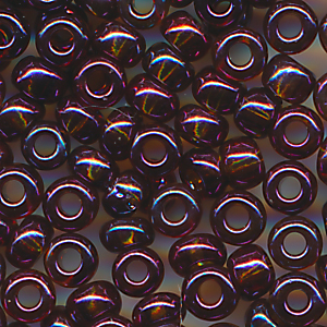 Rocailles bordeaux iris AB, Größe 11/0 (2,1 mm), 20 Gramm