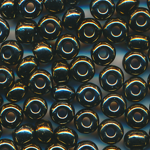 Rocailles bronze iris AB, Größe 9/0 (2,6 mm), 20 Gramm