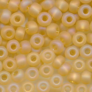 Rocailles matt bernstein rainbow, Größe 10/0 (2,3 mm), 20 Gramm