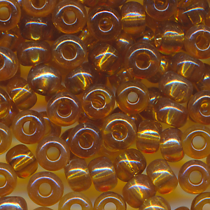 Rocailles zobel-braun klar rainbow, Größe 6/0 (4,0 mm), 20 Gramm