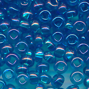 Rocailles atlantic-blau rainbow, Größe 10/0 (2,3 mm), 20 Gramm