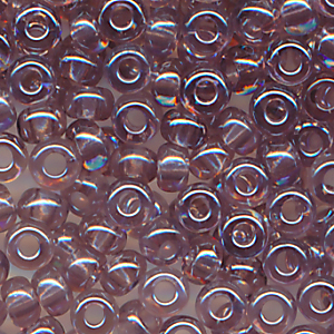 Rocailles light-violett lüster klar, Größe 10/0 (2,3 mm), 20 Gramm