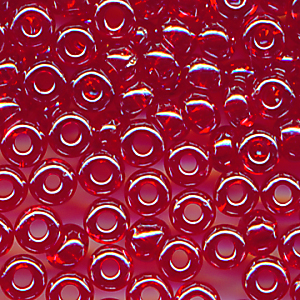 Rocailles lüster klar kirsch-rot, Größe 10/0 (2,3 mm), 20 Gramm