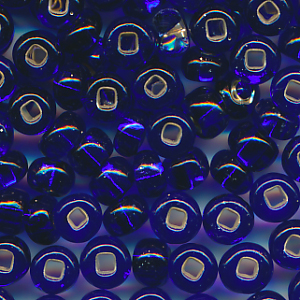 Rocailles nacht-blau Silbereinzug, Größe 10/0 (2,3 mm), 20 Gramm