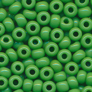 Rocailles opak poliert grün, Größe 9/0 (2,6 mm), 20 Gramm
