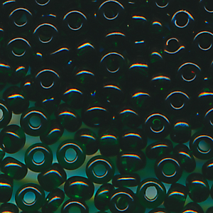 Rocailles dunkel-grün, Inhalt 6 g, Größe 14/0 (1,6 mm)