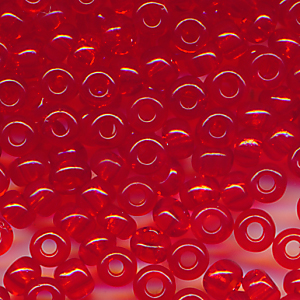 Rocailles kirsch-rot, Inhalt 6 g. Größe 14/0 (1,6 mm)