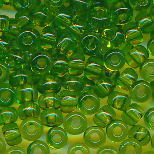 Rocailles klar mai-grün, Größe 8/0 (3,0 mm), 20 Gramm