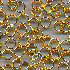 Spaltringe goldfarben, Inhalt 18 Stück, Größe 4 mm, Verbindungsringe