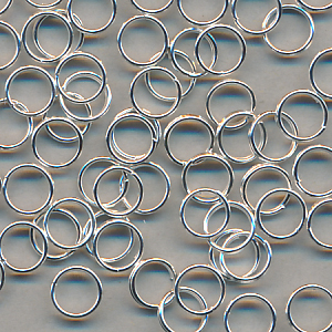 Spaltringe hell-silber, Inhalt 20 Stück, Größe 4 mm, Verbindungsringe