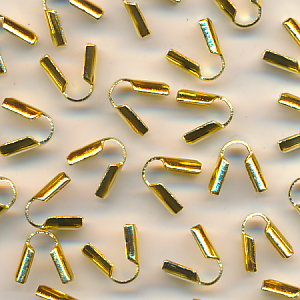 Endkappen goldfarben, Inhalt 10 Stück, Größe 9 x 5 mm, Klemmhülse, Verbinder*