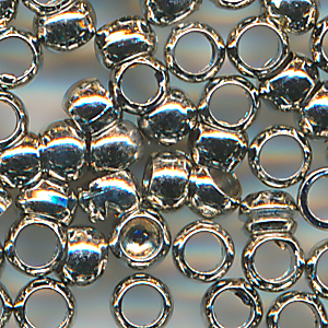 Quetschperlen silberfarbig, Inhalt 80 Stück, Größe 2,5 mm