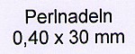 Perlnadeln, Größe 30 x 0,40 mm, Inhalt 5 Stück
