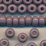 Rocailles flieder-lila opak, 100 Gramm, Größe 8,3 mm, Großloch