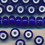 Rocailles dunkel-blau whitehearts, 20 g, Größe 8,5 mm, Großloch