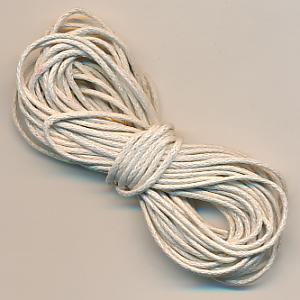 Baumwollschnur creme, Größe 1,0 mm, Inhalt 4 m, gewachst