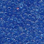 Rocailles facettiert water-blau lüster, Inhalt 6 g, Größe 11/0, Cut-Perlen