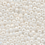 Rocailles facettiert weiß lüster, Inhalt 6 g, Größe 11/0, Cut-Perlen Charlottes