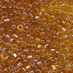 Rocailles facettiert braun lüster, Inhalt 6 g, Größe 12/0, Cut-Perlen