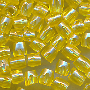 Rocailles facettiert sonnen-gelb lüster, Inhalt 6 g, Größe 12/0, Cut-Perlen