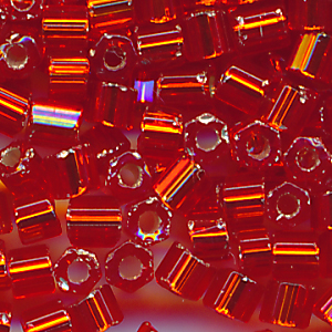 Stiftperlen hell rot Silber lining, Inhalt 8 g, Größe 2 mm
