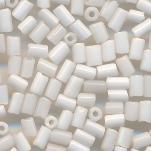 Stiftperlen weiß opak, Inhalt 8 g, Größe 2 mm