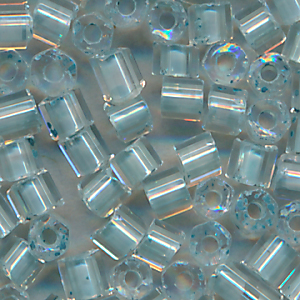 Hexa-Cut-Perlen blau-grau kristall, Inhalt 7 g, Größe 10/0