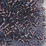 Hexa-Cut-Perlen violett silber lining, Inhalt 7 g, Größe 11/0