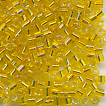 Hexa-Cut-Perlen gold silber lining, Inhalt 7 g, Größe 11/0