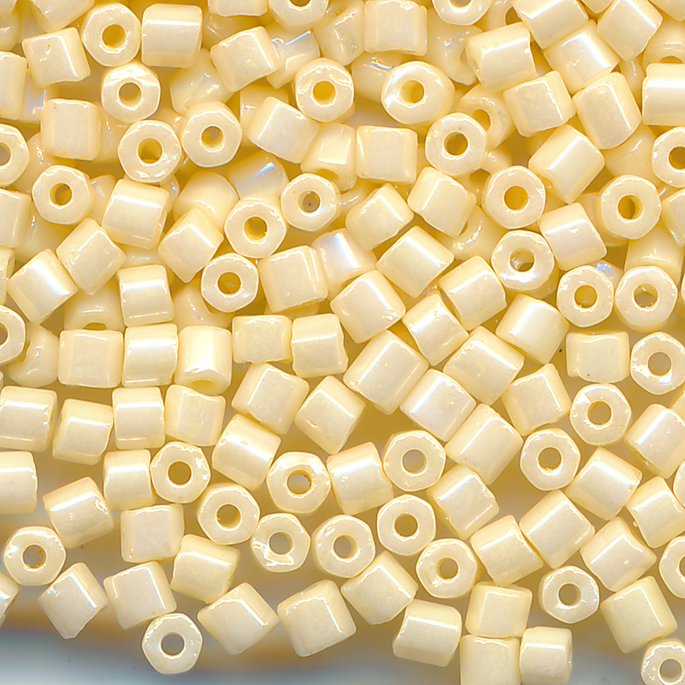 Hexa-Cut-Perlen elfenbein lüster, Inhalt 7 g, Größe 12/0