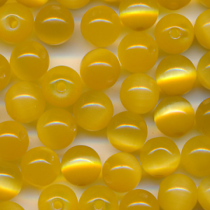 Katzenaugen gold, Inhalt 20 Stück, Größe 6 mm, cat eye Glasperlen
