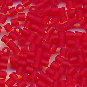 Stiftperlen rot matt, Inhalt 8 g, Größe 2 mm