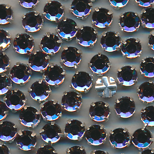 Strass violett, Inhalt 25 Stück, Größe 5 mm, gefasst