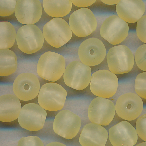 Glasperlen neon grün matt, Inhalt 26 Stück, Größe 5 mm, Kugeln