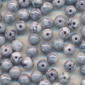 Glasperlen violett-lila rainbow, Inhalt 15 Stück, Größe 6 mm, Kugeln