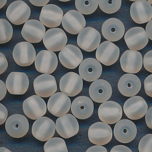 Glasperlen kristall matt, Inhalt 15 Stück, Größe 6 mm, Kugeln