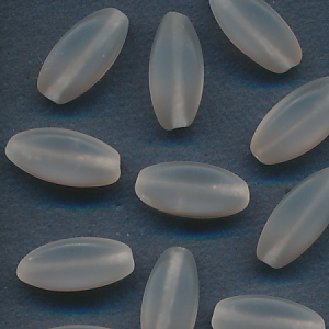 Glasperlen kristall matt, Inhalt 6 Stück, Größe 14 x 7 mm, Navette