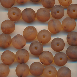 Glasperlen bernstein matt, Inhalt 12 Stück, Größe 8 mm, Kugeln