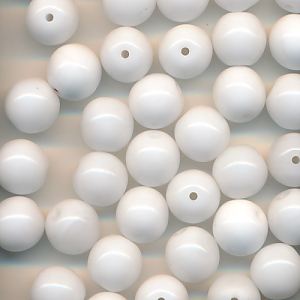 Glasperlen weiß, Inhalt 12 Stück, Größe 8 mm, Kugeln