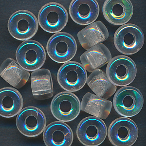 Glasperlen kristall rainbow, Inhalt 12 Stück, Größe 9 x 6 mm