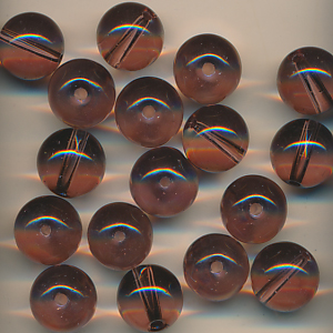 Glasperlen violett kristall, Inhalt 5 Stück, Größe 10 mm, Kugeln