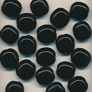 Glasperlen schwarz, Inhalt 10 Stück, Größe 10 mm