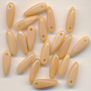 Glasperlen sand, Inhalt 20 Stück, Größe 10 x 4 mm, Tropfen