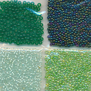 Reste-Set Rocailles, Inhalt 22 g, Größe 10/0 - 8/0