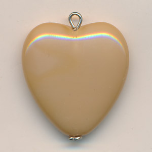 Anhänger sand Inhalt 1 Stück, Größe 24 mm, Herz
