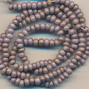 Rocailles mauve gold dust, Inhalt 12 g, Größe 6/0, böhmisch Strang*