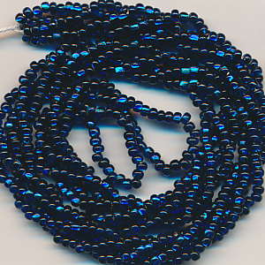 Rocailles deep blau Silberblatt, Inhalt 6 g, Größe 11/0, böhmisch Strang