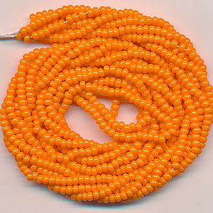 Rocailles hell orange, Inhalt 9,5 g, Größe 11/0, böhmisch Strang